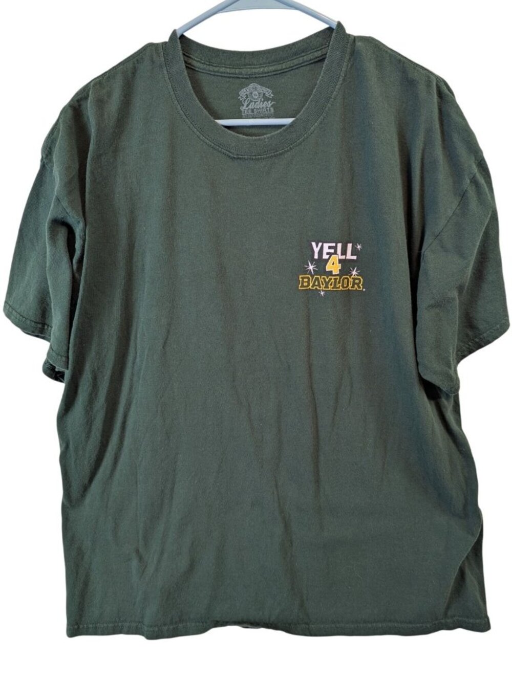 Baylor Bears Yell 4 Baylor Women T Shirt Sz XL Green NCAA College Sport Team Top